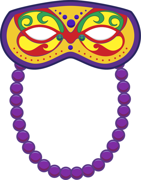 Clip Art of Mardi Gras Mask #