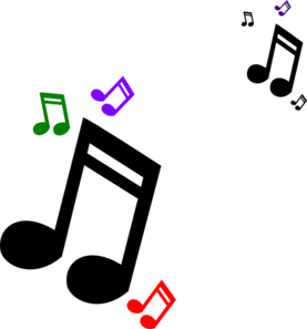 Colored Music Notes clip art - vector clip art online, royalty ...