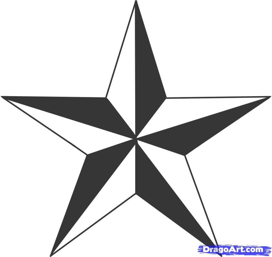 How to Draw a Nautical Star, Step by Step, Tattoos, Pop Culture ...