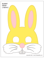 Bunny Mask | Printable Templates & Coloring Pages | FirstPalette.