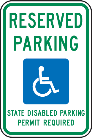 Washington Handicap Parking Sign by SafetySign.com - T4565