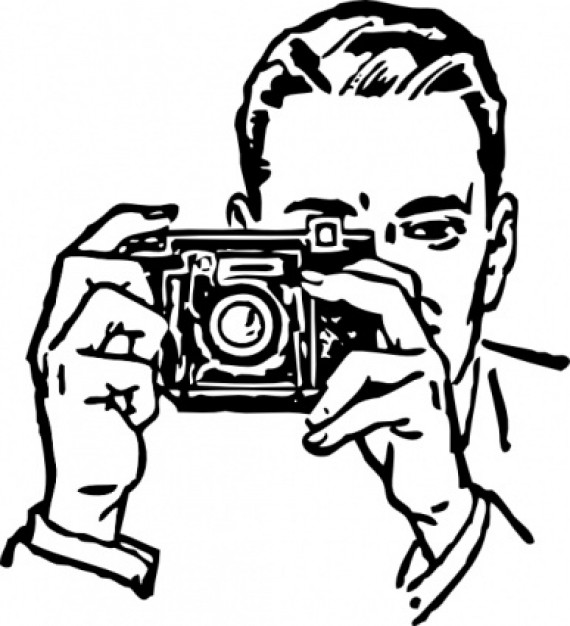 Man With A Camera clip art | Download free Vector