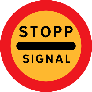 Stopp Signal Sign clip art - vector clip art online, royalty free ...