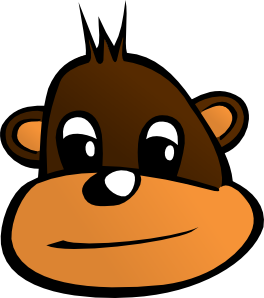 Monkey Head clip art Free Vector