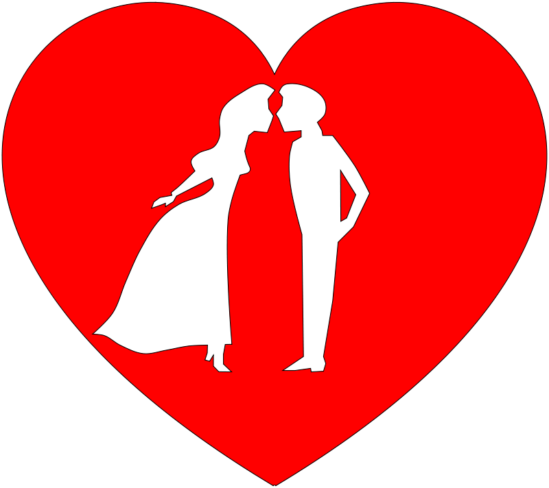 Clipart - Couple in Heart