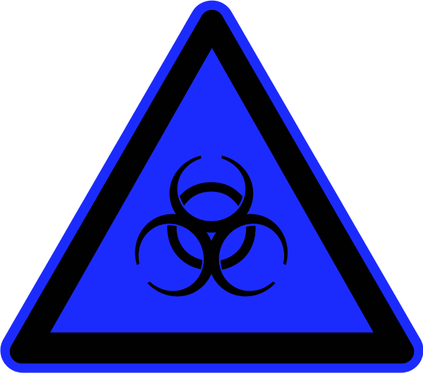 biological hazard chemical waste warning sign - vector Clip Art