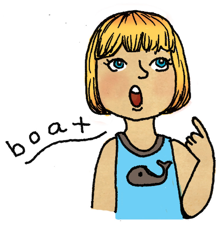 Child speaking clipart