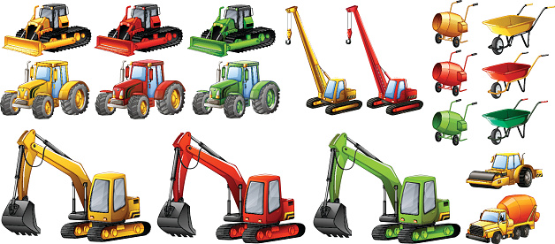 Construction Equipment Clip Art, Vector Images & Illustrations ...