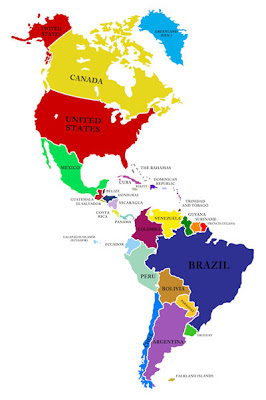 Banco de ImÃ¡genes: Mapa de AmÃ©rica (Incluye AmÃ©rica del Norte ...