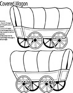 Covered Wagon With Horse Coloring Coloring Pages