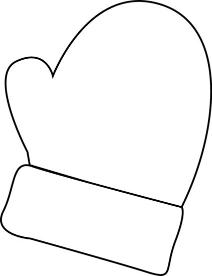 Mittens clipart black and white