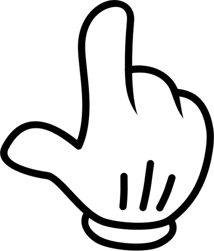 Clipart finger pointing left