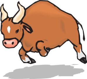 Charging Bull Clip Art - vector clip art online ...