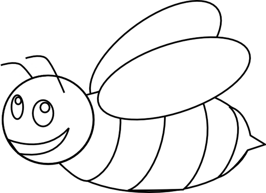 Free Printable Bumble Bee Coloring Page