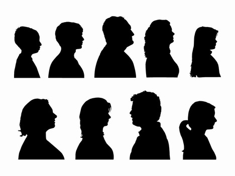 Head silhouette outline clipart