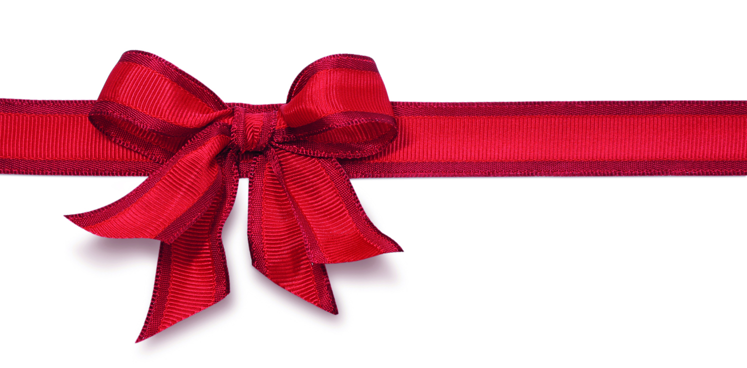 Christmas red ribbon clip art