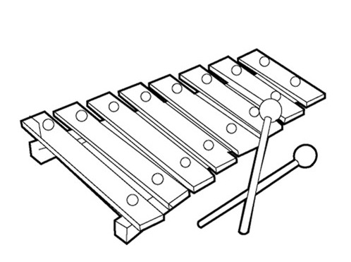 XYLOPHONE COLORING PAGES