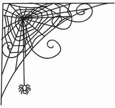 Corner cobweb clipart