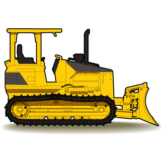 Cartoon bulldozer clipart