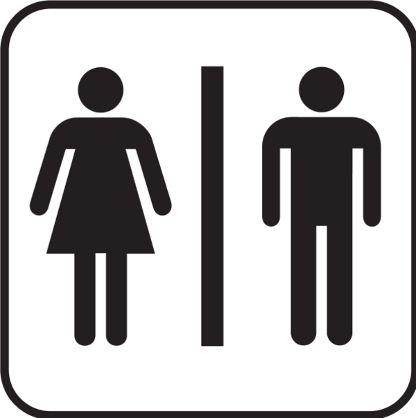 Toilet restroom bathroom sign - vector Clip Art