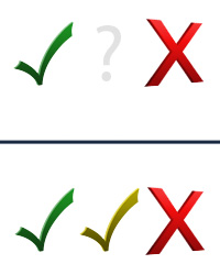 usability - What's an in between for a big red X and a big green ...