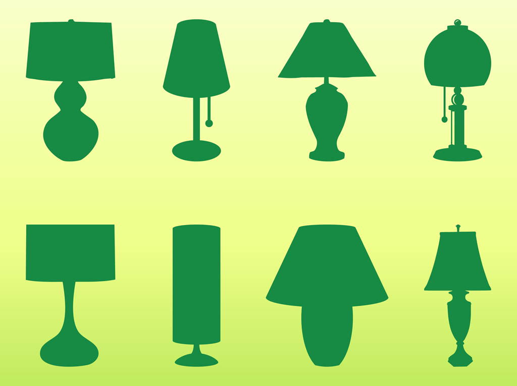 Lamp Silhouettes Vector Art & Graphics | freevector.com
