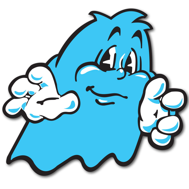 PacMan Ghost Inky Blue Sticker