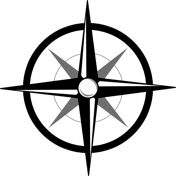 Simple Compass clip art - vector clip art online, royalty free ...