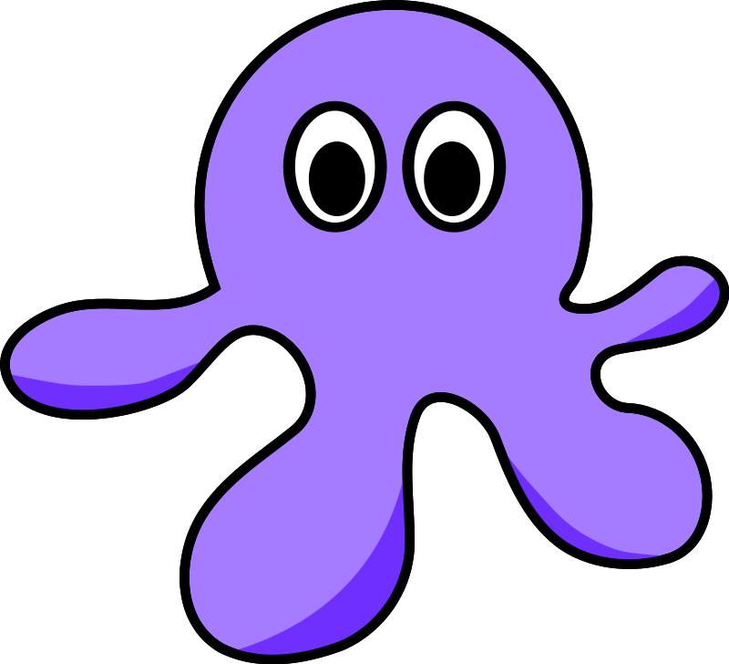 Cartoon octopus Free Vector