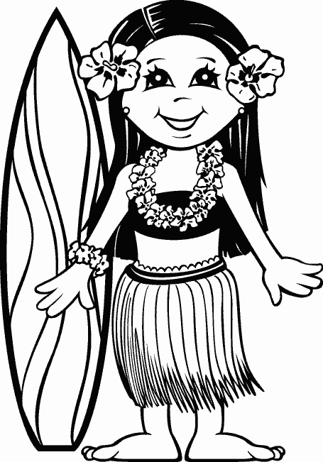 Hawaii Coloring Pages Hawaiian Flower Coloring Pages Printable ...