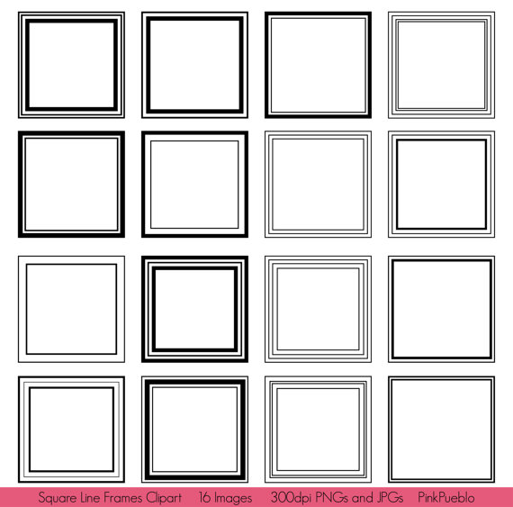 Square photo frame clipart