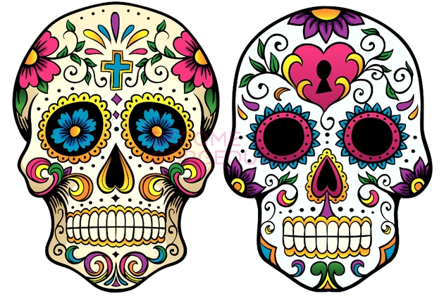 Halloween Sugar Skull Clipart