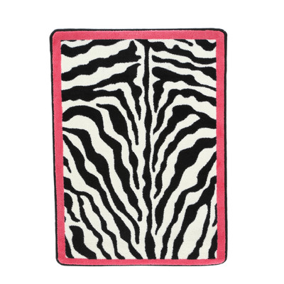 Milliken Zebra Glam Pink Passion Black/White Area Rug & Reviews ...