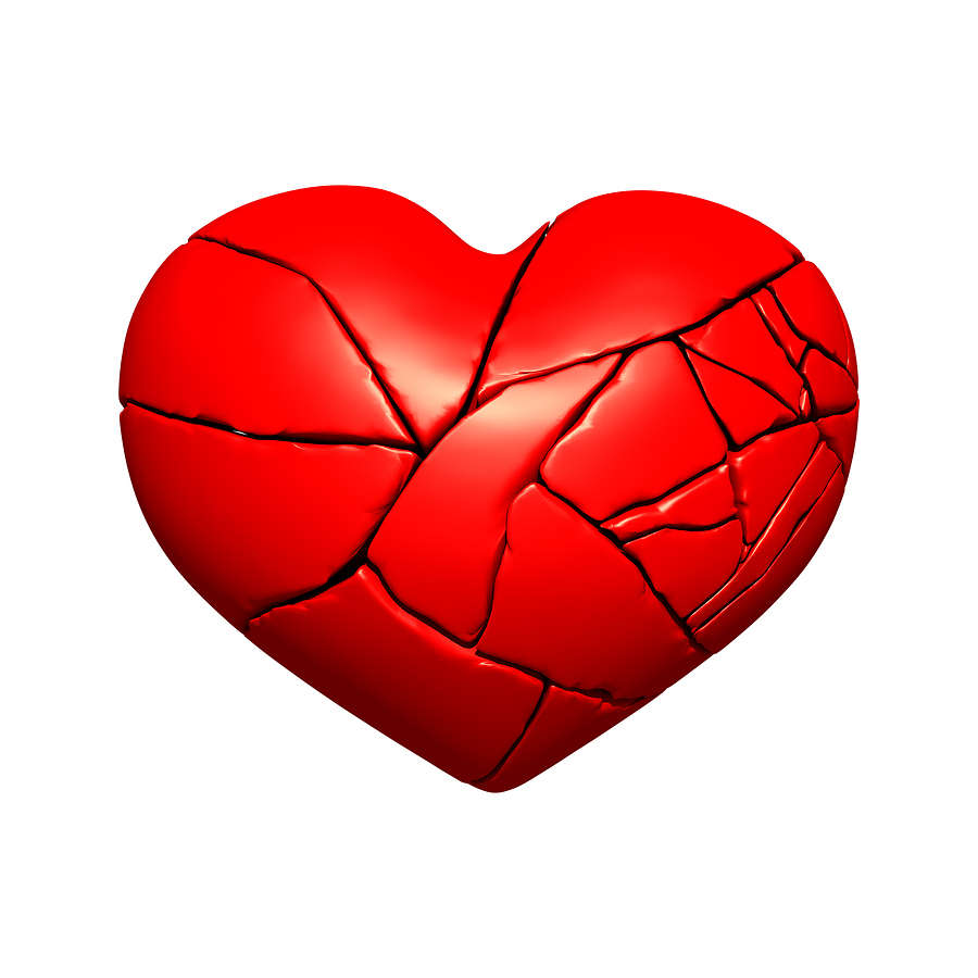 Valentines For > Pink Broken Heart Clipart