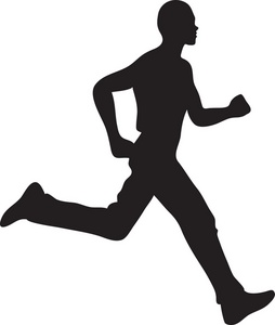 Clipart running man silhouette