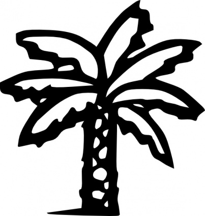 Palm Tree Line Art