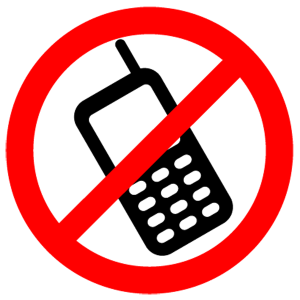 Clipart no cell phones sign