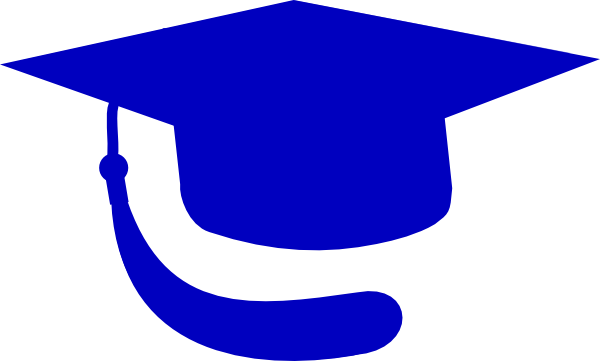 Blue graduation hat clipart