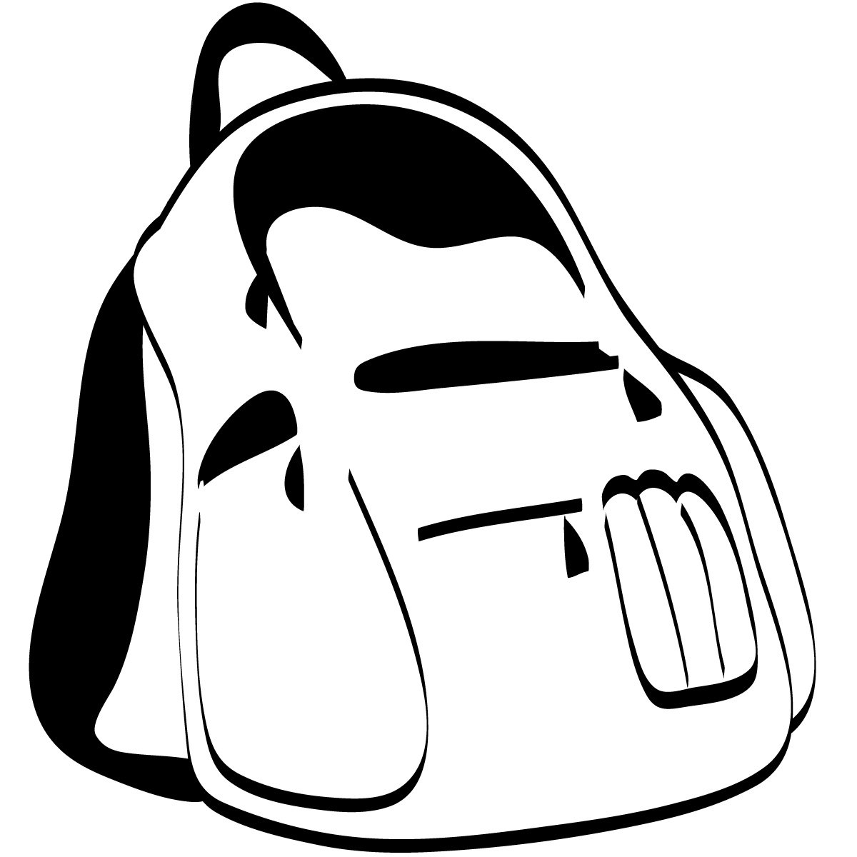 Sleeping bag clipart black and white