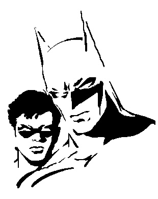 Images Of The Joker And Batman Outlines - ClipArt Best