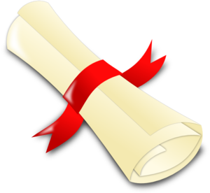 Graduation scroll clip art