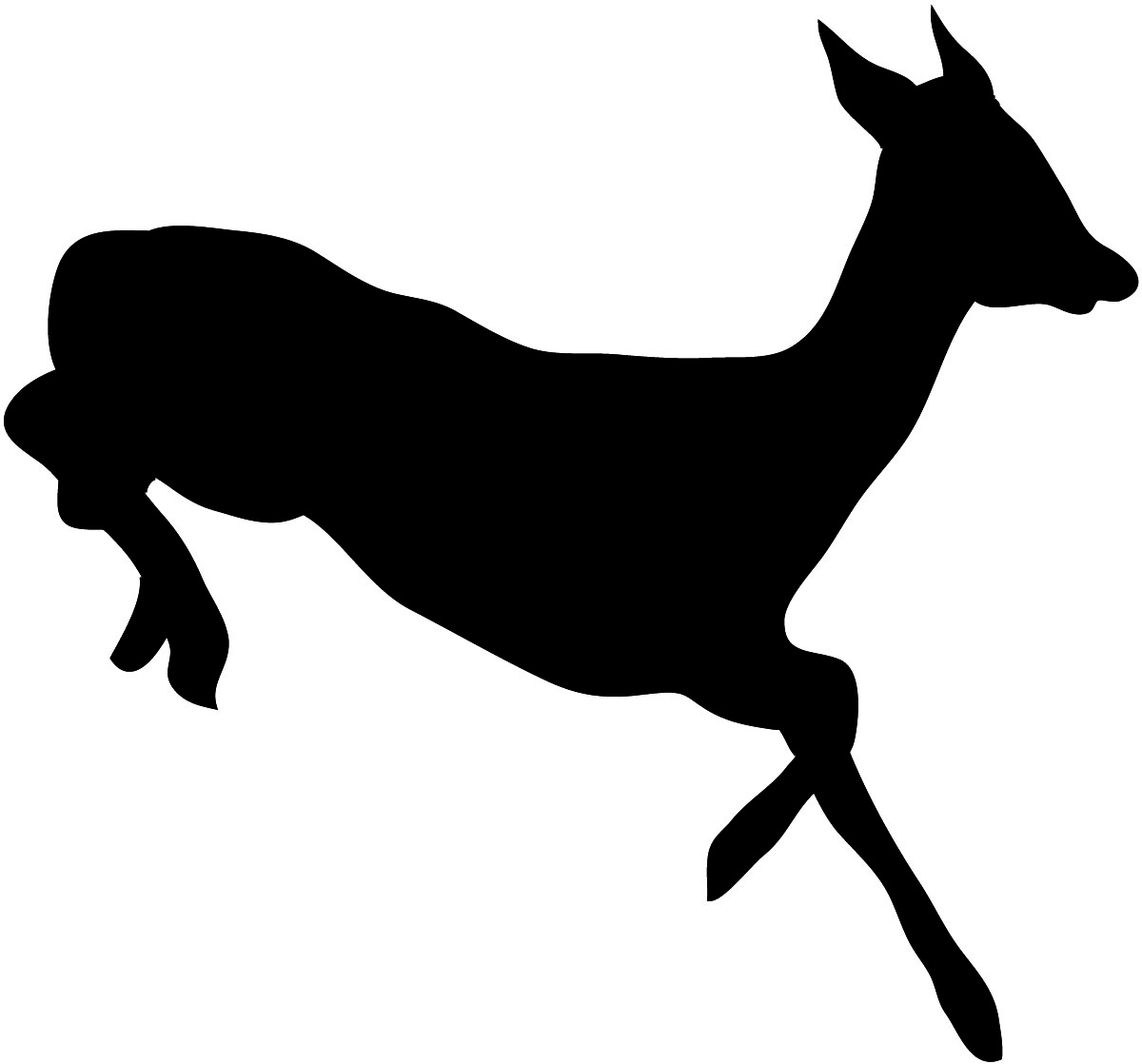 Whitetail Deer Jumping Clipart