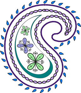 Paisley Clip art - Blue - Download vector clip art online