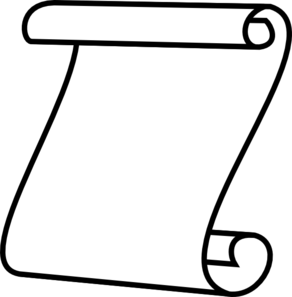 Scroll clipart black and white