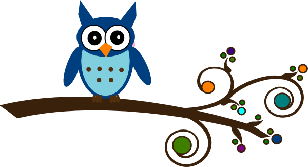 Clipart owl on branch