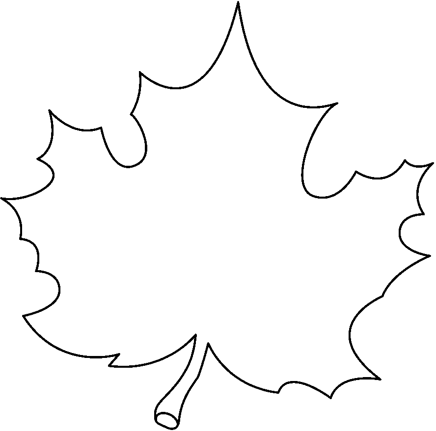 Leaf clipart black and white free