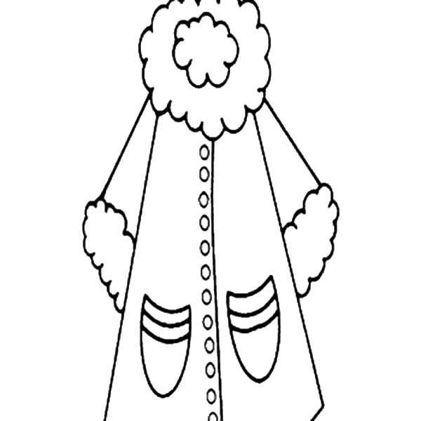 Coat for Women in Winter Clothing Coloring Page: Coat for Women in ...
