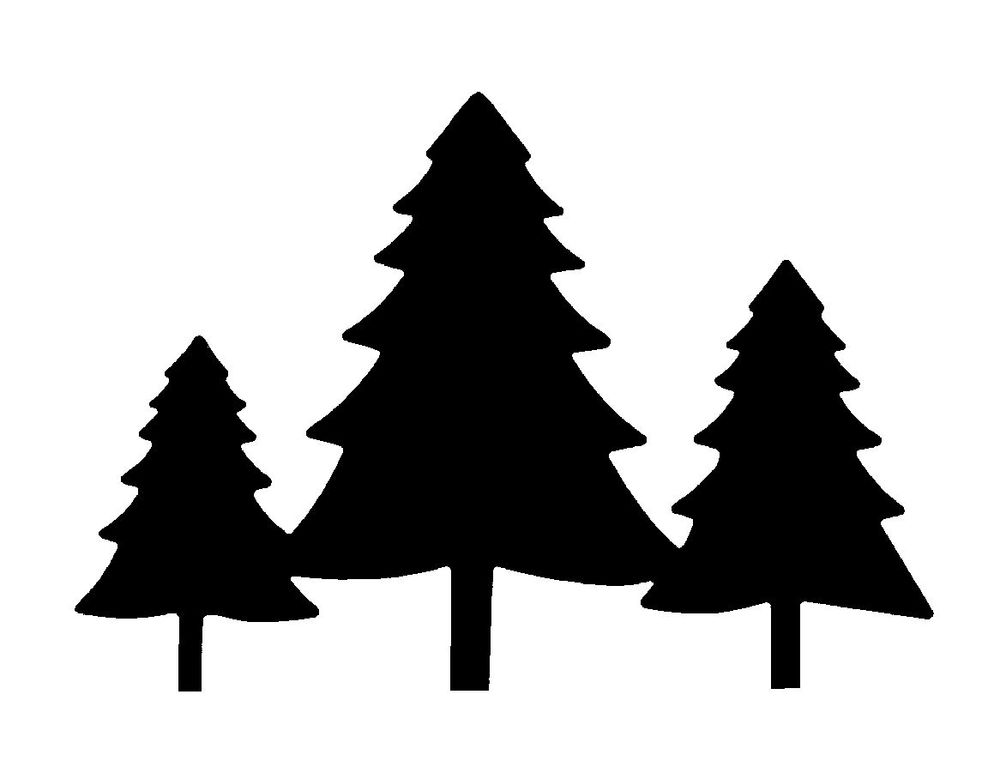 Pine Trees Silhouette - Free Clipart Images