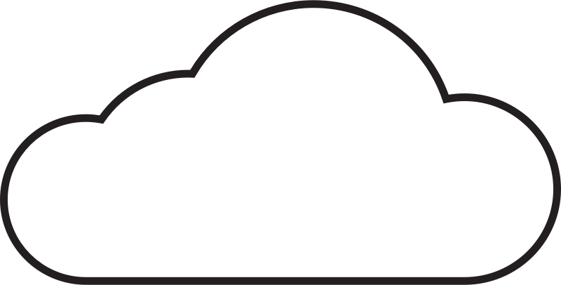 Clipart cartoon cloud computing dot people with symbols of ...