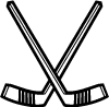 Ice Hockey Sticks Crossed Kootation